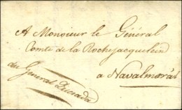 LAS Du Général Espagnol Vincent Quezada Avec Texte Daté De La Calzada Le 29 Septembre 1823,... - Sellos De La Armada (antes De 1900)