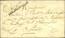 P.(A) P / ARM D'ESPAGNE Sur Lettre Sans Texte Adressée à Paris. 1826. - TB / SUP. - Marques D'armée (avant 1900)