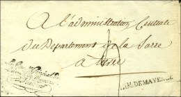 ARM. DE MAYENCE Et Franchise ' Le Comre Général De / L'armée De Mayence / Vaillant Sur LAS ''... - Marques D'armée (avant 1900)