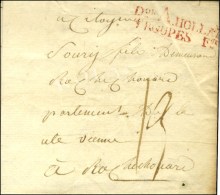 Don A HOLLANDE / TROUPES Foises Rouge Sur Lettre Avec Texte Daté Zurickzé Le 28 Vendémiaire An... - Marques D'armée (avant 1900)