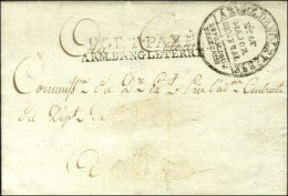 PORT PAYE / ARM. D'ANGLETERRE + Cachet Orné De L'Etat Major Général Sur Lettre Avec Texte... - Marques D'armée (avant 1900)