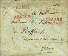 P.P. N° 23 / ARM. D'ALLEMAGNE Rouge Sur Enveloppe Chargée Sans Texte Pour Ruffec. - TB. - R. - Marques D'armée (avant 1900)