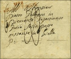 N° 8 / ARM. D'ALLEMAGNE Rouge Sur Lettre Avec Texte En Italien Non Daté Pour Biella. - TB. - Army Postmarks (before 1900)