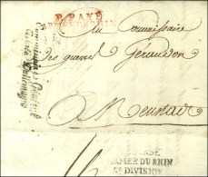 P.PAYE / ARMEE DU RHIN Rouge + Franchise Commissaire Général / Armée D'Allemagne Sur LAS... - Army Postmarks (before 1900)