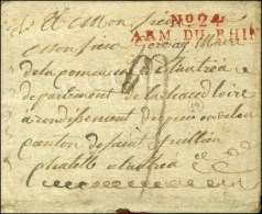 N°24 / ARM. DU RHIN Rouge Sur Lettre Avec Texte Daté De Hamel Le 1er Mars 1809. - TB / SUP. - R. - Armeestempel (vor 1900)