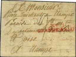 N° 3 / GRANDE ARMEE Rouge Sur Lettre Avec Texte Daté De Moringen Le 23 Mars 1807. - TB. - Sellos De La Armada (antes De 1900)