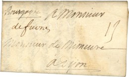 Marque Manuscrite '' De Furne '' Sur Lettre Avec Texte Daté Au Camp Près De Nieuport Le 27 Juillet... - Armeestempel (vor 1900)