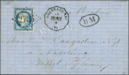 GC 2795 / N° 60 CONV. STAT. COARRAZE-NAI / TOU.BAY (64) Sur Lettre Avec Texte. 1873. - TB / SUP. - Poste Ferroviaire