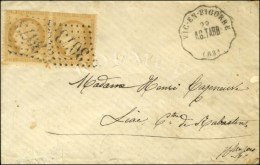 GC 3073 / N° 59 Paire CONV. STAT. VIC-EN-BIGORRE / AG. TARB. (63) (non Signalé). 1873. - TB / SUP. - Correo Ferroviario