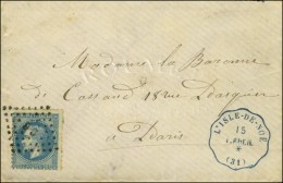 Losange Amb. / N° 29 CONV. STAT. Bleu L'ISLE-DE-NOE / T. AGEN. (31) (Cote : 300). 1870. - SUP. - Railway Post