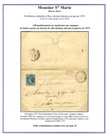 Càd T 23 MOUSTIERS-Ste-MARIE (5) + P.P. Rouge (20 C. Confirmé Au Verso) Sur Lettre Pour Aix En... - 1849-1876: Période Classique