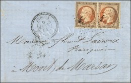 GC 4351 / N° 23 (paire) Càd T 22 YCHOUX (39) Sur Lettre 3 Ports. 1864. - TB. - 1849-1876: Période Classique