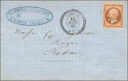 PC 4107 / N° 16 Càd T 22 YCHOUX (39) Sur Lettre Pour Bordeaux. 1860. - SUP. - 1849-1876: Période Classique