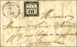 Càd T 22 CHESLEY (9) Sur Lettre Non Affranchie. Taxe N° 2 Obl Càd T 15 CHAOURCE (9). 1859. - TB /... - 1849-1876: Classic Period