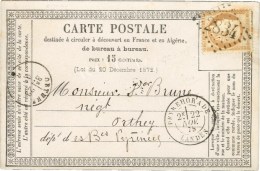 GC 2834 / N° 55 Càd T 18 PEYREHORADE / LANDES Sur CP. 1875. - SUP. - 1849-1876: Klassik