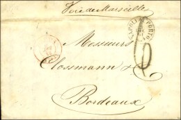 Càd NAPOLI AL PORTO Sur Lettre Pour Bordeaux. Càd Rouge D'entrée ITALIE / MARSEILLE, Taxe... - 1859-1959 Lettres & Documents