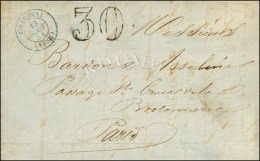 Càd Taxe Bleu CHARONNE / (15c.) + Taxe 30 DT. 1854. - SUP. - 1859-1959 Cartas & Documentos