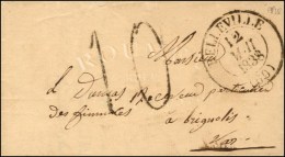 Càd T 13 BELLEVILLE (60), Taxe Tampon 10 (FL). 1838. - TB. - 1859-1959 Lettres & Documents