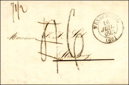 Càd T 13 WESSERLING (66), Taxe Tampon 4 (FL) Annulée Plume Et Remplacée Par La Taxe 6 (FL).... - 1859-1959 Briefe & Dokumente