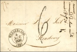 Càd T 13 WESSERLING (66) Taxe Tampon 6 (FL). 1836. - SUP. - 1859-1959 Covers & Documents