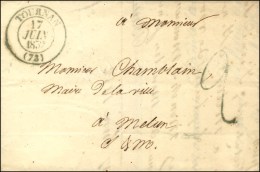 Càd T 13 Bleu TOURNAN (73) Taxe Tampon 2 Bleue. 1852. - TB / SUP. - 1859-1959 Briefe & Dokumente