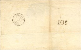 Càd T 12 MARSEILLE + P.P. Sur Imprimé Pour Paris, Au Verso Taxe Tampon 10c. 1832. - TB / SUP. - R. - 1859-1959 Covers & Documents