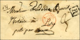 Càd * PARIS * (60) Rouge Sur Lettre Recommandée. 1844. - TB. - Autres & Non Classés