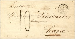 Càd T 15 LOUVIERS (26), Taxe Tampon 10 (FL) Sur Lettre 3 Ports. 1850. - TB. - Autres & Non Classés