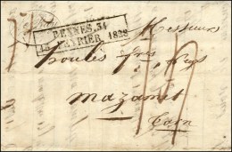 Cachet D’essai Encadré RENNES.34 / 15 FÉVRIER 1828. (cote : 550). - TB / SUP. - Autres & Non Classés