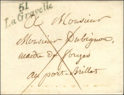 51 / La Gravelle (bleu). 1833. (cote : 170). - TB / SUP. - Autres & Non Classés