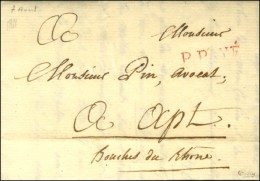 P PAYÉ Rouge Sur Lettre Avec Texte Daté De Paris Le 7 Avril 1811. - TB. - Autres & Non Classés