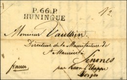 P.66.P. / HUNINGUE Sur Lettre Avec Texte Daté De Bale Le 24 Aout 1824. - SUP. - Autres & Non Classés