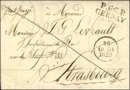 P.66.P. / CERNAY + Dateur A 1829 Sur Lettre Avec Texte Du Mont Des Oliviers, ND De La Trappe Près Mulhouse.... - Autres & Non Classés