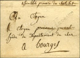 17 / TELL LE GRAND (à Sec) (NR De Châteaumeillant) Sur Lettre Sans Texte Pour Bourges Avec Mention Au... - Autres & Non Classés