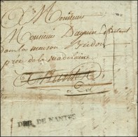 Lettre D'Angers Pour Nantes Réexpédiée à Dol. Au Verso, DEB. DE NANTES (L N° 12).... - 1701-1800: Précurseurs XVIII