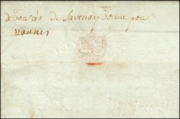 Nantes Sur Lettre Pour Vannes. Au Verso, '' Débourcés De Savenay Bonne Pour Vannes ''. 1788. (cote :... - 1701-1800: Précurseurs XVIII