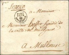 PORT / PAYÉ / DHUNINGUE Sur Enveloppe Sans Texte Datée 1782. Au Verso, Beau Cachet De Cire. - SUP. -... - 1701-1800: Précurseurs XVIII