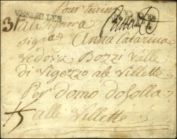 VERSAILLES + '' Franc '' Sur Lettre Avec Texte Daté De Versailles Le 30 Mai 1784 Pour Turin, Au Passage... - 1701-1800: Précurseurs XVIII