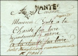 NANTES Sur Lettre Avec Texte Non Daté Pour La Charité Sur Loire Réexpédiée... - 1701-1800: Précurseurs XVIII