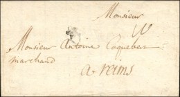 V De Valenciennes (fleur De Lys) (L N° 3) Sur Lettre Pour Reims. 1713. (cote : 1200). - TB / SUP. - R. - 1701-1800: Précurseurs XVIII