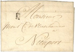 N Couronné Sur Lettre De Nantes Pour Nieuport. 1715. - SUP. - 1701-1800: Précurseurs XVIII