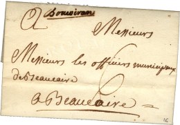 Boucouiran (L. N° 1) Sur Lettre Pour Beaucaire. 1790. - TB. - 1701-1800: Precursors XVIII