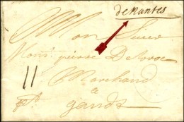 '' De Nantes '' (L. N° 1) Sur Lettre Avec Texte Daté 1695, Adressé à Gand. - TB. - ....-1700: Precursors