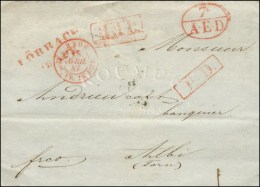 Càd BADE / BAU FR. DE BADE Sur Lettre Pour Albi, LORRACH (R) Et 7 / AED (R). 1847. - TB / SUP. - Autres & Non Classés