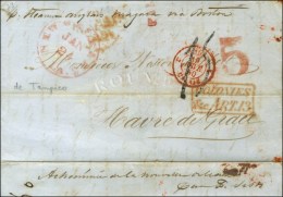 Lettre Avec Texte Daté De Tanpico Acheminée Jusqu'à La Nouvelle Orléans (mention... - Poste Maritime