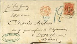 Càd BUENOS AYRES / Argentine 5c Càd Octo Rouge BUENOS AYRES / PAQ. FR. J N° 6 Sur Lettre De... - Poste Maritime