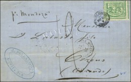 Cachet CORREOS MONTEVIDEO / Uruguay 10c Sur Lettre Taxée 12 Pour La France. 1875. - TB. - Poste Maritime