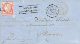 Ancre / N° 57 Càd Octo LA HAVANE * Sur Lettre Insuffisamment Affranchie Pour Nantes Taxée. 1875.... - Poste Maritime