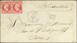 Ancre / N° 24 (paire) Càd Octo CUBA * Sur Lettre 2 Ports Pour Paris. - TB / SUP. - R. - Schiffspost