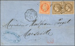 Ancre / N° 30 (paire) + N° 31 Càd Octo LE CAP HAITIEN Sur Lettre Pour La France. 1872. - TB. - R. - Poste Maritime